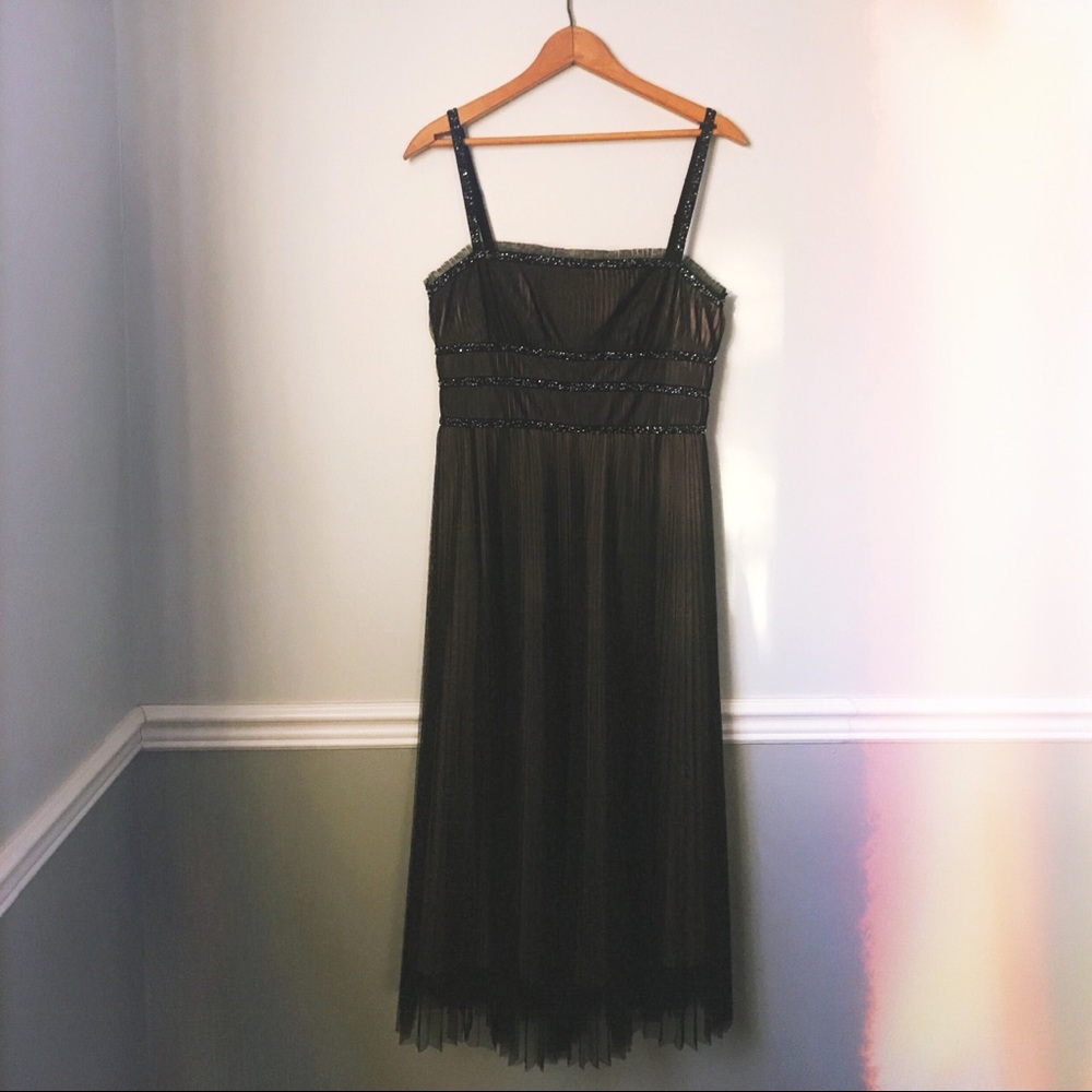 Bcbgmaxazria Beaded Tulle Gown